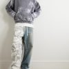 Logo-Print Distressed Paint-Splattered Cotton-Jersey Hoodie - OU Logo-Print Distressed Paint-Splattered Cotton-Jersey Hoodie - OU