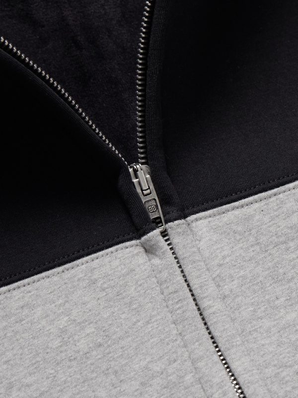 Logo-Embroidered Colour-Block Cotton-Jersey Hoodie - E1 Logo-Embroidered Colour-Block Cotton-Jersey Hoodie - E1