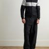 Logo-Embroidered Colour-Block Cotton-Jersey Hoodie - OU Logo-Embroidered Colour-Block Cotton-Jersey Hoodie - OU