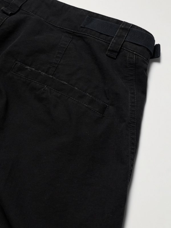 Wide-Leg Distressed Cotton Cargo Trousers - CU