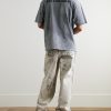 Oversized Distressed Logo-Embroidered Printed Cotton-Jersey T-Shirt - OU Oversized Distressed Logo-Embroidered Printed Cotton-Jersey T-Shirt - OU