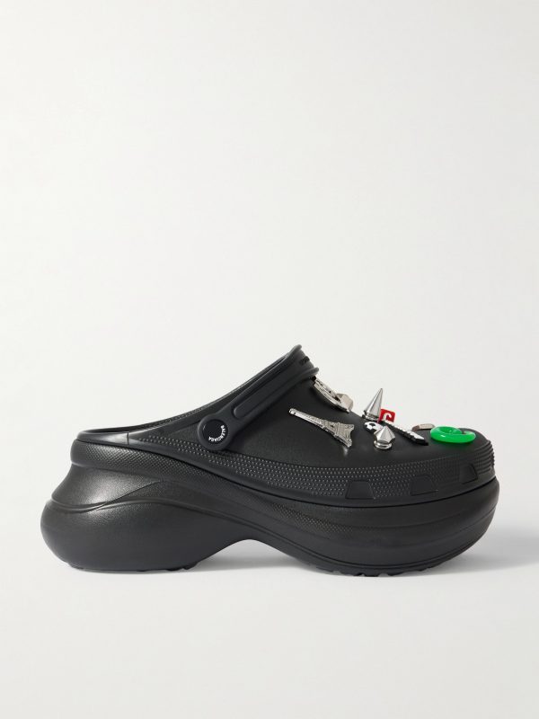 + Crocs™ Embellished Rubber Mules + Crocs™ Embellished Rubber Mules