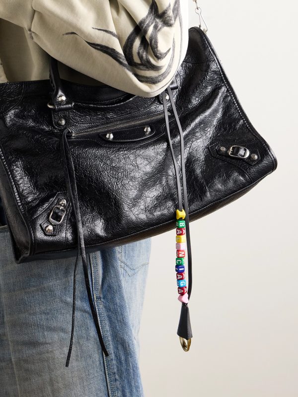 Rodeo Cloche Clé Leather Beaded Keychain Lanyard - OU Rodeo Cloche Clé Leather Beaded Keychain Lanyard - OU