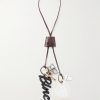 Le City 2 Embellished Textured-Leather, Silver- and Gold-Tone Key Fob