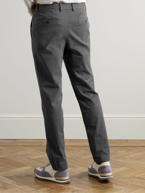 Samuel Straight-Leg Organic Cotton-Blend Twill Chinos - BK Samuel Straight-Leg Organic Cotton-Blend Twill Chinos - BK