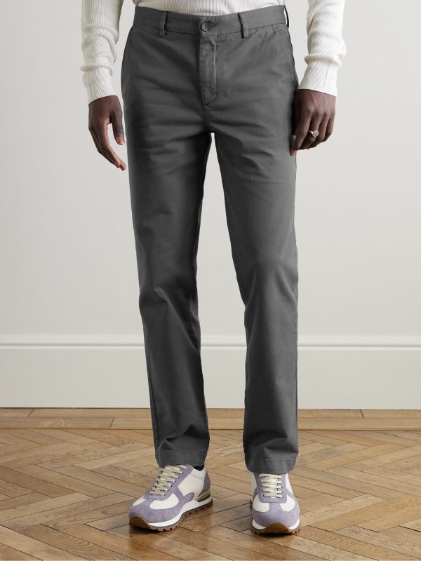 Samuel Straight-Leg Organic Cotton-Blend Twill Chinos - FR Samuel Straight-Leg Organic Cotton-Blend Twill Chinos - FR