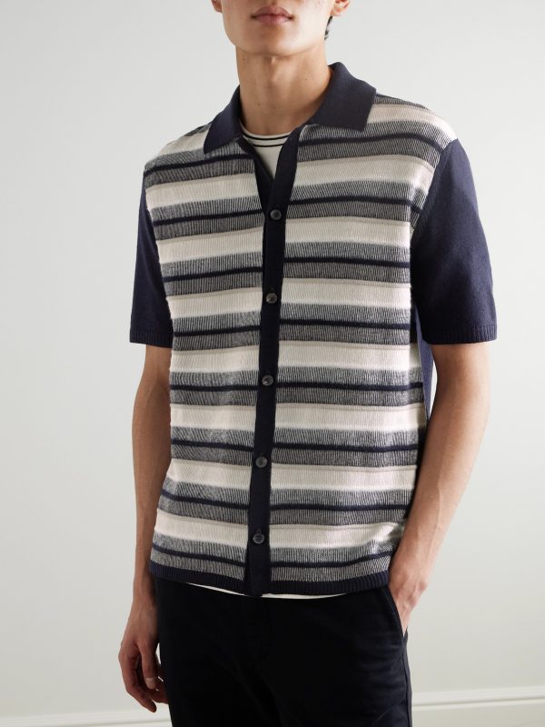 Jude Striped Merino Wool Shirt - FR