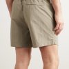 Straight-Leg Mid-Length Garment-Dyed Swim Shorts - BK