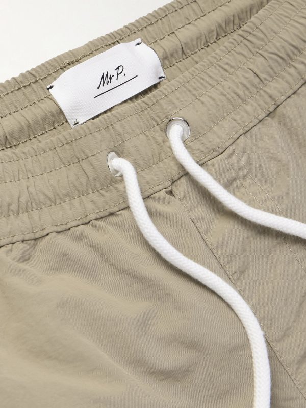 Straight-Leg Mid-Length Garment-Dyed Swim Shorts - CU