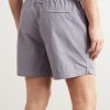 Straight-Leg Mid-Length Garment-Dyed Swim Shorts - BK Straight-Leg Mid-Length Garment-Dyed Swim Shorts - BK