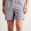 Straight-Leg Mid-Length Garment-Dyed Swim Shorts - OU Straight-Leg Mid-Length Garment-Dyed Swim Shorts - OU