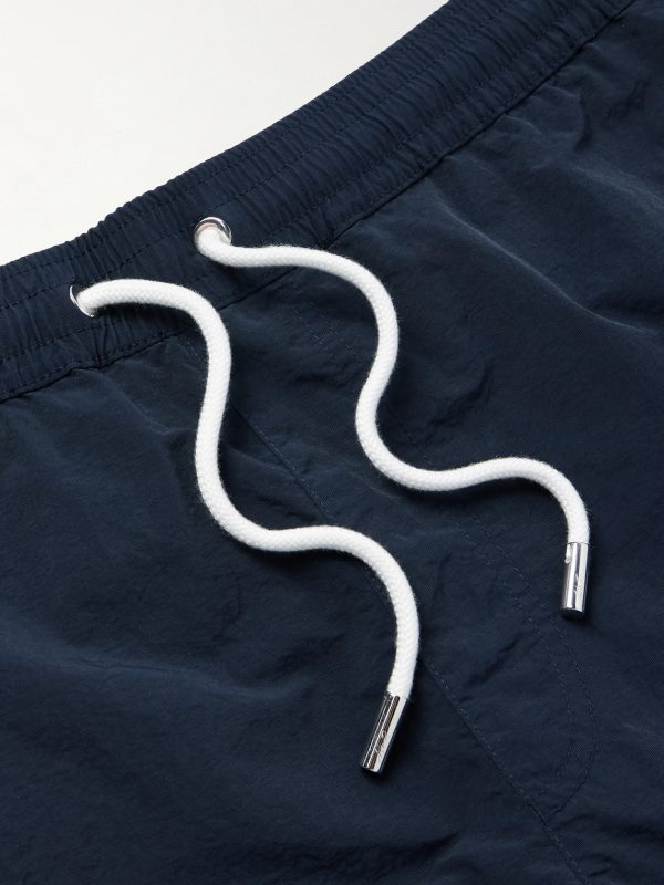 Straight-Leg Mid-Length Garment-Dyed Swim Shorts - CU