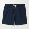 Straight-Leg Mid-Length Garment-Dyed Swim Shorts