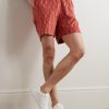 Straight-Leg Organic Cotton-Terry Jacquard Drawstring Shorts - FR Straight-Leg Organic Cotton-Terry Jacquard Drawstring Shorts - FR
