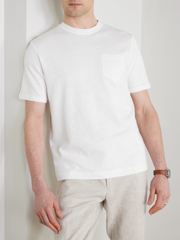 Linen and Organic Cotton-Blend T-Shirt - FR