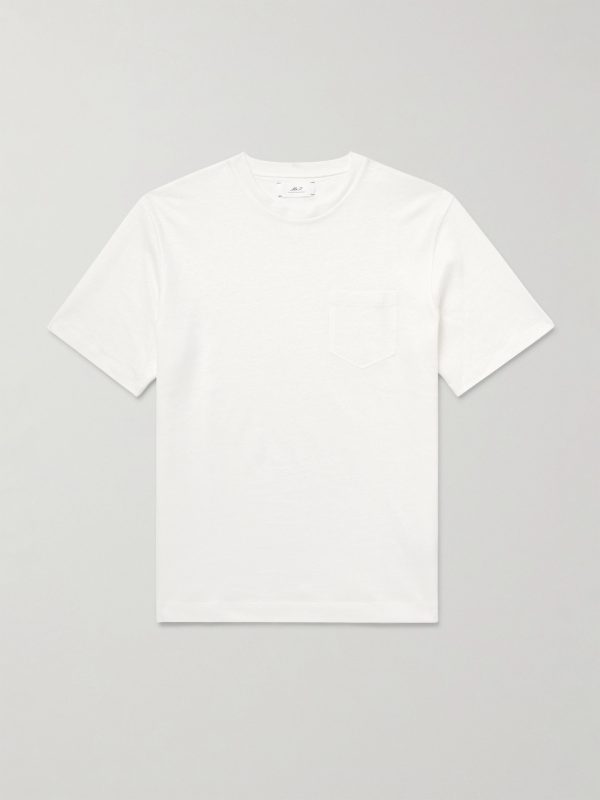 Linen and Organic Cotton-Blend T-Shirt