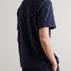 Camp-Collar Organic Cotton-Terry Jacquard Shirt - BK Camp-Collar Organic Cotton-Terry Jacquard Shirt - BK
