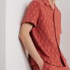 Camp-Collar Organic Cotton-Terry Jacquard Shirt - FR Camp-Collar Organic Cotton-Terry Jacquard Shirt - FR