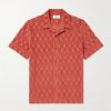 Camp-Collar Organic Cotton-Terry Jacquard Shirt Camp-Collar Organic Cotton-Terry Jacquard Shirt