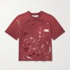 Savage Distressed Paint-Splattered Cotton-Jersey T-Shirt Savage Distressed Paint-Splattered Cotton-Jersey T-Shirt