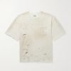 Savage Distressed Paint-Splattered Cotton-Jersey T-Shirt Savage Distressed Paint-Splattered Cotton-Jersey T-Shirt
