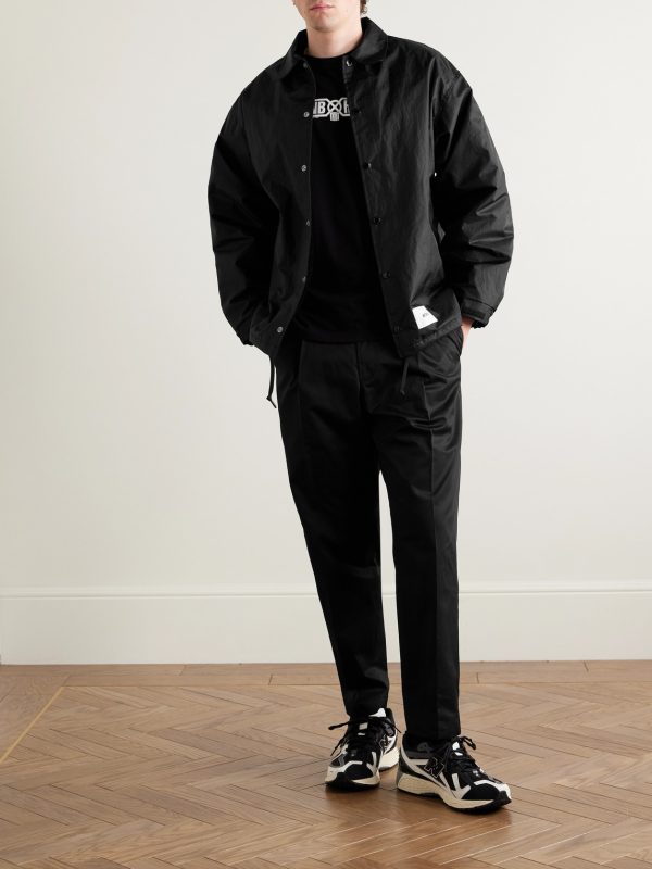 Tapered Pleated Cotton and Linen-Blend Twill Trousers - OU Tapered Pleated Cotton and Linen-Blend Twill Trousers - OU