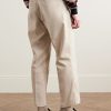 WP Straight-Leg Cropped Twill Trousers - BK