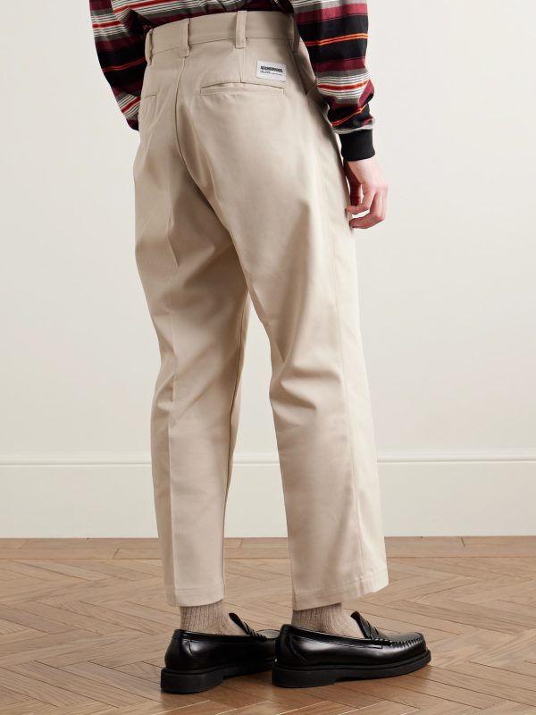 WP Straight-Leg Cropped Twill Trousers - BK