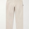WP Straight-Leg Cropped Twill Trousers