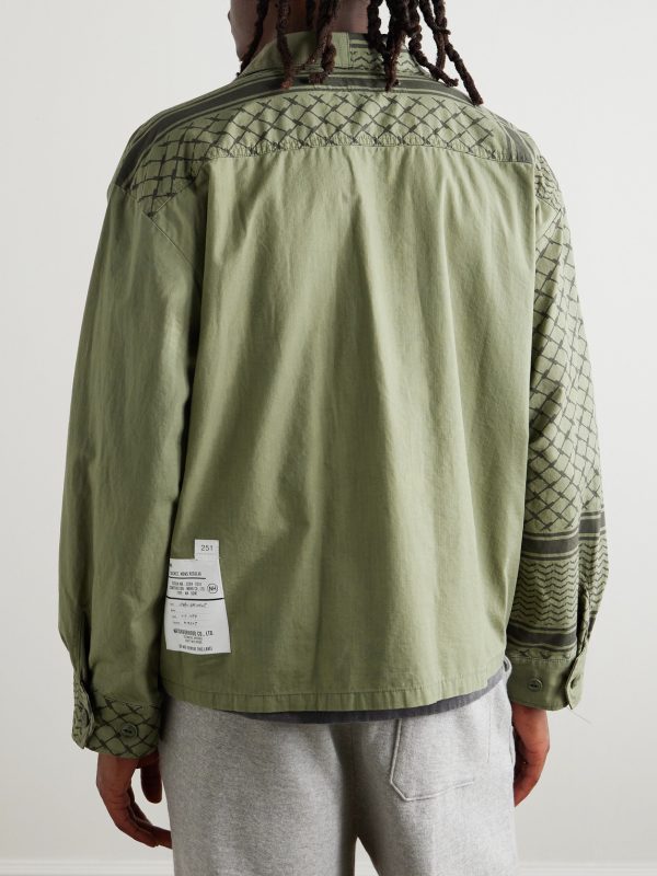 Shemagh Fatigue Printed Cotton-Ripstop Jacket - BK Shemagh Fatigue Printed Cotton-Ripstop Jacket - BK