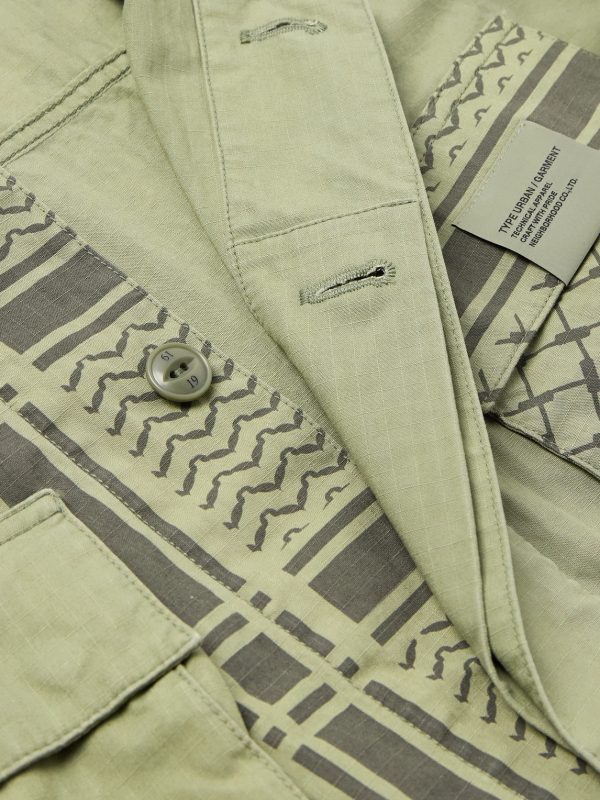 Shemagh Fatigue Printed Cotton-Ripstop Jacket - CU Shemagh Fatigue Printed Cotton-Ripstop Jacket - CU