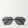 DiorBlacksuit A4U Havana Aviator-Style Acetate and Silver-Tone Sunglasses DiorBlacksuit A4U Havana Aviator-Style Acetate and Silver-Tone Sunglasses