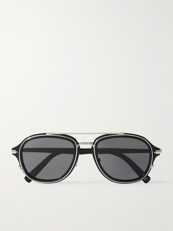 DiorBlacksuit A4U Havana Aviator-Style Acetate and Silver-Tone Sunglasses DiorBlacksuit A4U Havana Aviator-Style Acetate and Silver-Tone Sunglasses