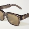 CD Diamond S2I Havana Geometric Acetate and Silver-Tone Sunglasses - CU CD Diamond S2I Havana Geometric Acetate and Silver-Tone Sunglasses - CU