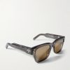 CD Diamond S2I Havana Geometric Acetate and Silver-Tone Sunglasses - FR CD Diamond S2I Havana Geometric Acetate and Silver-Tone Sunglasses - FR