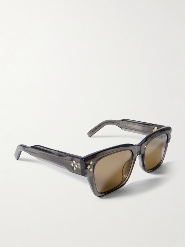 CD Diamond S2I Havana Geometric Acetate and Silver-Tone Sunglasses - FR CD Diamond S2I Havana Geometric Acetate and Silver-Tone Sunglasses - FR