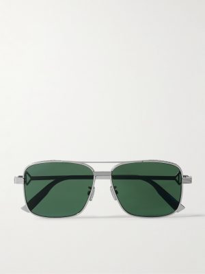 CD Diamond S9U Square-Frame Silver-Tone Sunglasses