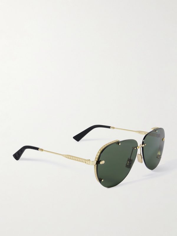 NeoDior A1U Aviator-Style Gold-Tone Sunglasses - FR NeoDior A1U Aviator-Style Gold-Tone Sunglasses - FR
