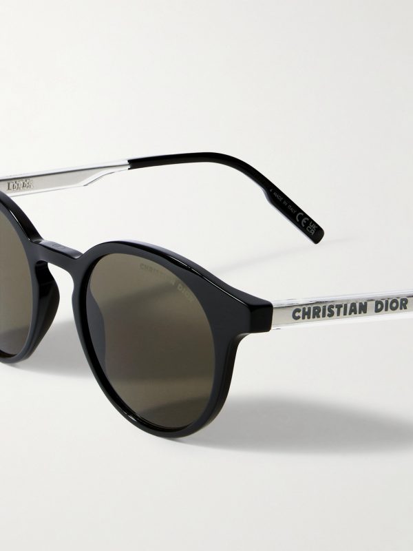 DiorTag R1I Round-Frame Acetate Sunglasses - CU DiorTag R1I Round-Frame Acetate Sunglasses - CU