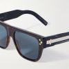CD Diamond S6I Havana Square Acetate Sunglasses - CU CD Diamond S6I Havana Square Acetate Sunglasses - CU