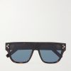 CD Diamond S6I Havana Square Acetate Sunglasses CD Diamond S6I Havana Square Acetate Sunglasses