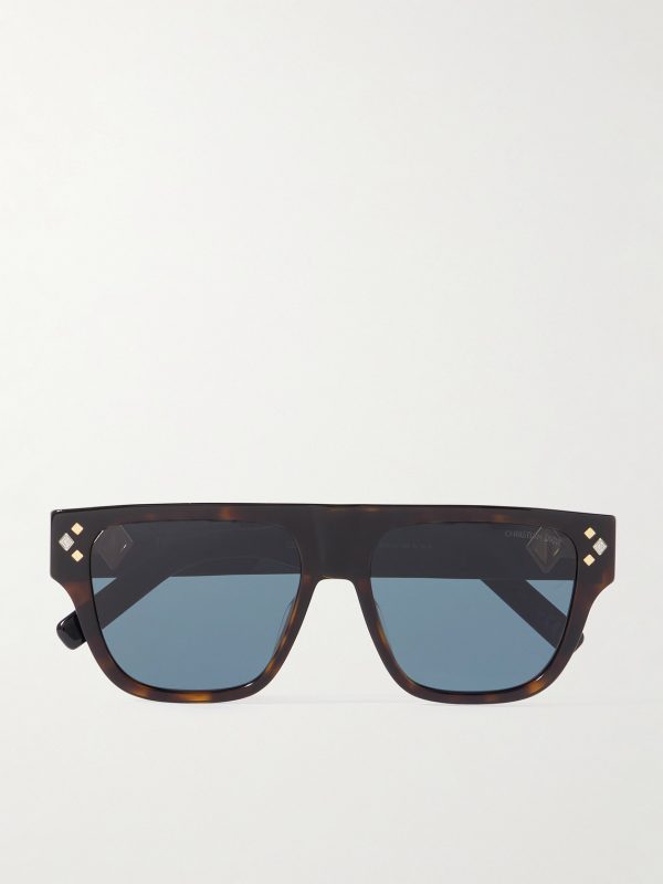 CD Diamond S6I Havana Square Acetate Sunglasses CD Diamond S6I Havana Square Acetate Sunglasses