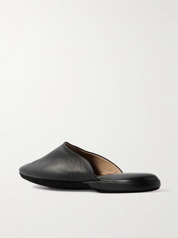 Nappa Leather Slippers - BK Nappa Leather Slippers - BK
