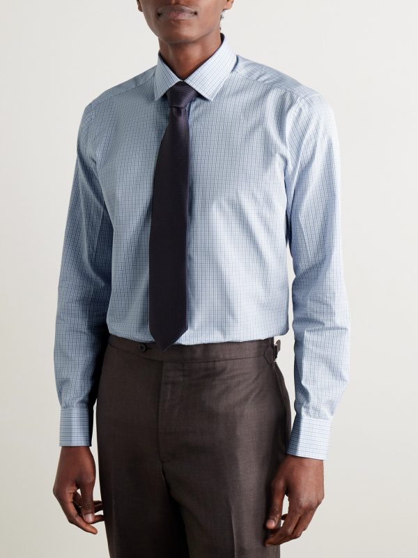 Checked Cotton-Poplin Shirt - FR Checked Cotton-Poplin Shirt - FR