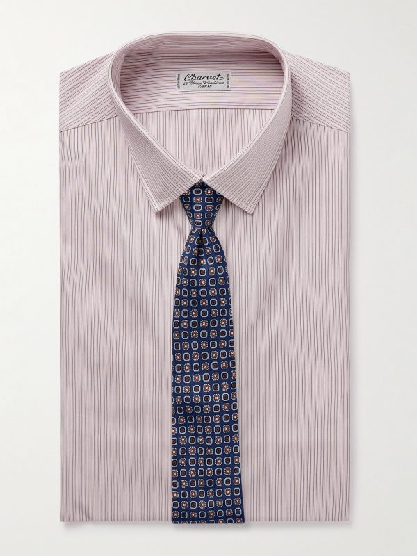 Striped Cotton-Poplin Shirt - E1