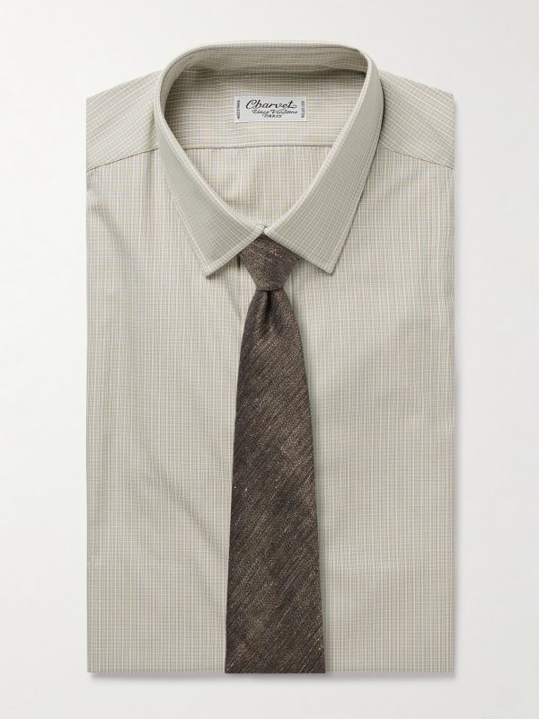 Checked Cotton-Poplin Shirt - E1 Checked Cotton-Poplin Shirt - E1