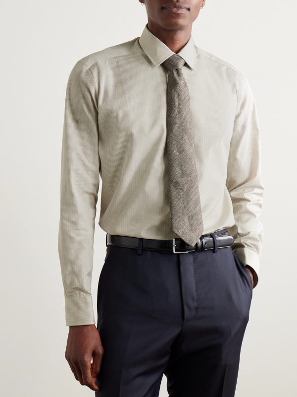 Checked Cotton-Poplin Shirt - FR Checked Cotton-Poplin Shirt - FR