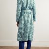 Belted Printed Silk-Twill Robe - BK