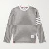 Logo-Appliquéd Striped Cotton-Jersey T-Shirt Logo-Appliquéd Striped Cotton-Jersey T-Shirt