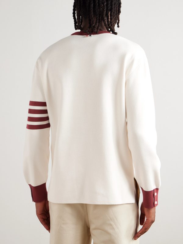Striped Cotton Sweater - BK Striped Cotton Sweater - BK